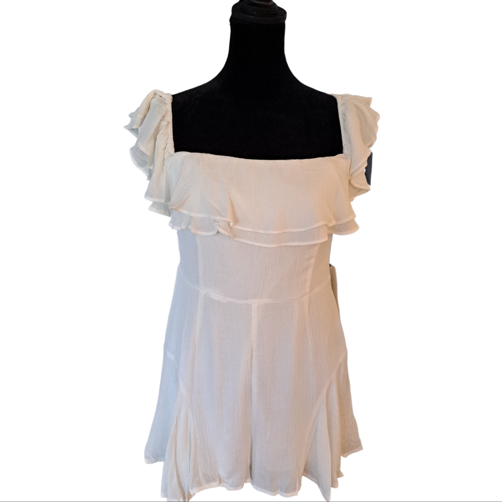 NWT Cotton Candy LA White Ruffle Romper